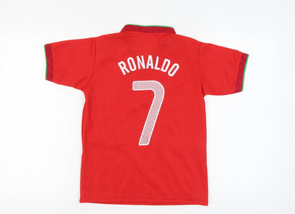 Inter Soccer Boys Red L Jersey T-Shirt, Short Sleeve, Football