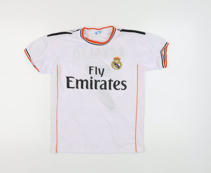 Inter Soccer Boys' White Football Jersey L Casual Sports