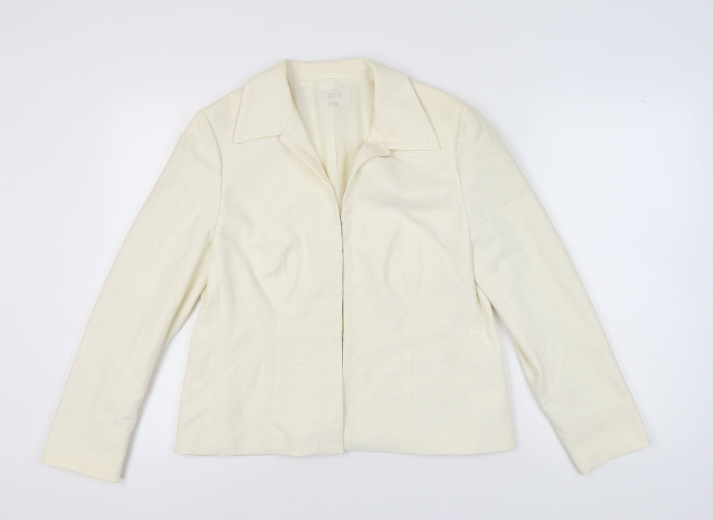 Marks and Spencer Women's Ivory Blazer - Size 16