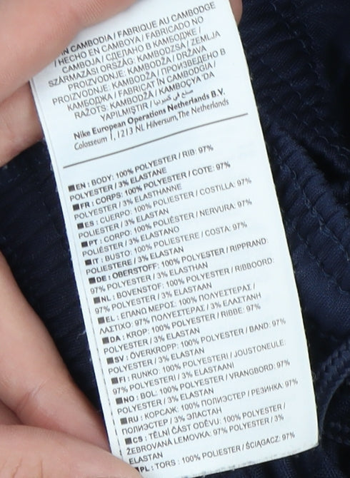 Nike Men's Blue Track Pants M, Ideal for Gym & Running