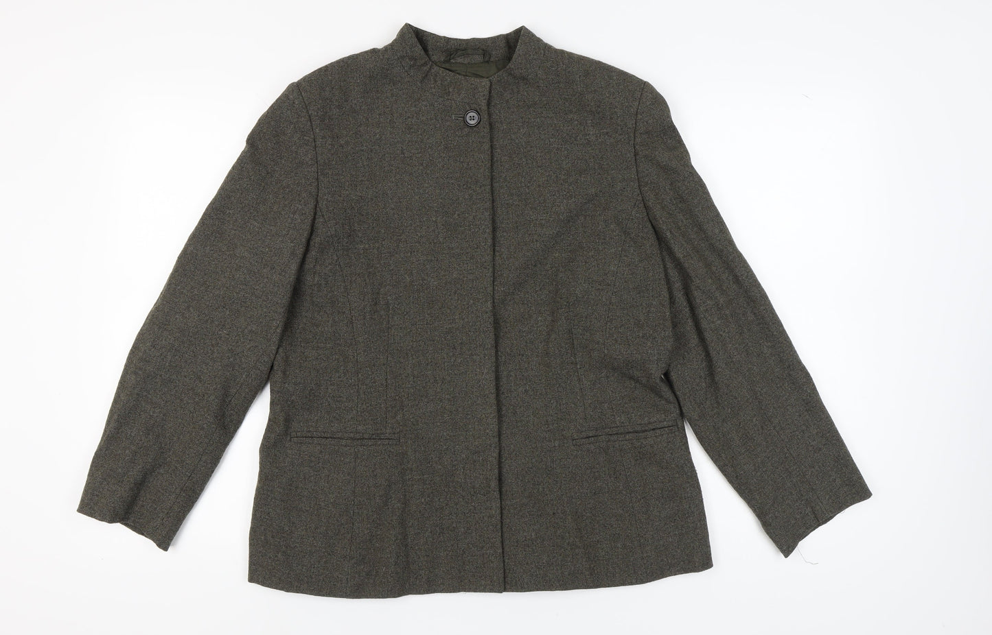 Jaeger Women's Size 14 Wool Suit Jacket Grey