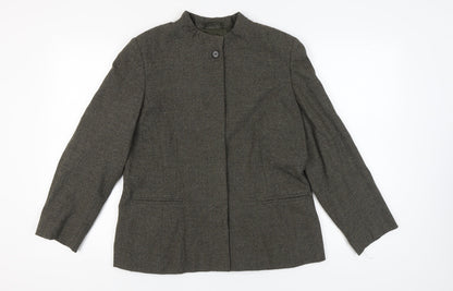 Jaeger Women's Size 14 Wool Suit Jacket Grey