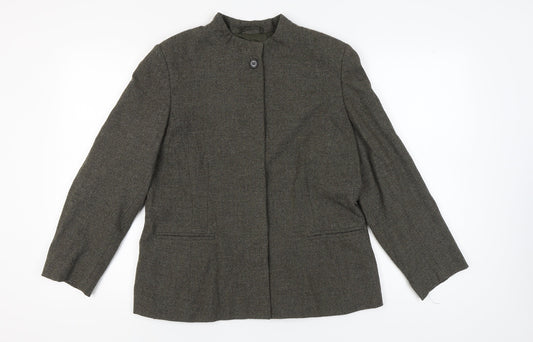 Jaeger Women's Size 14 Wool Suit Jacket Grey