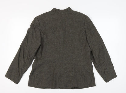 Jaeger Women's Size 14 Wool Suit Jacket Grey