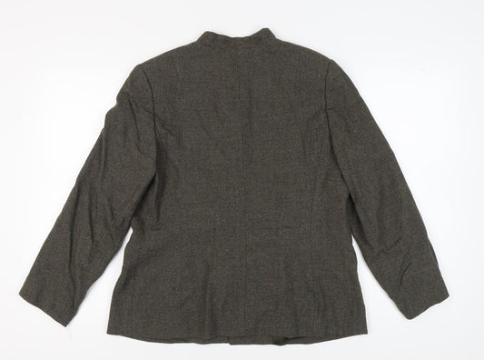 Jaeger Women's Size 14 Wool Suit Jacket Grey