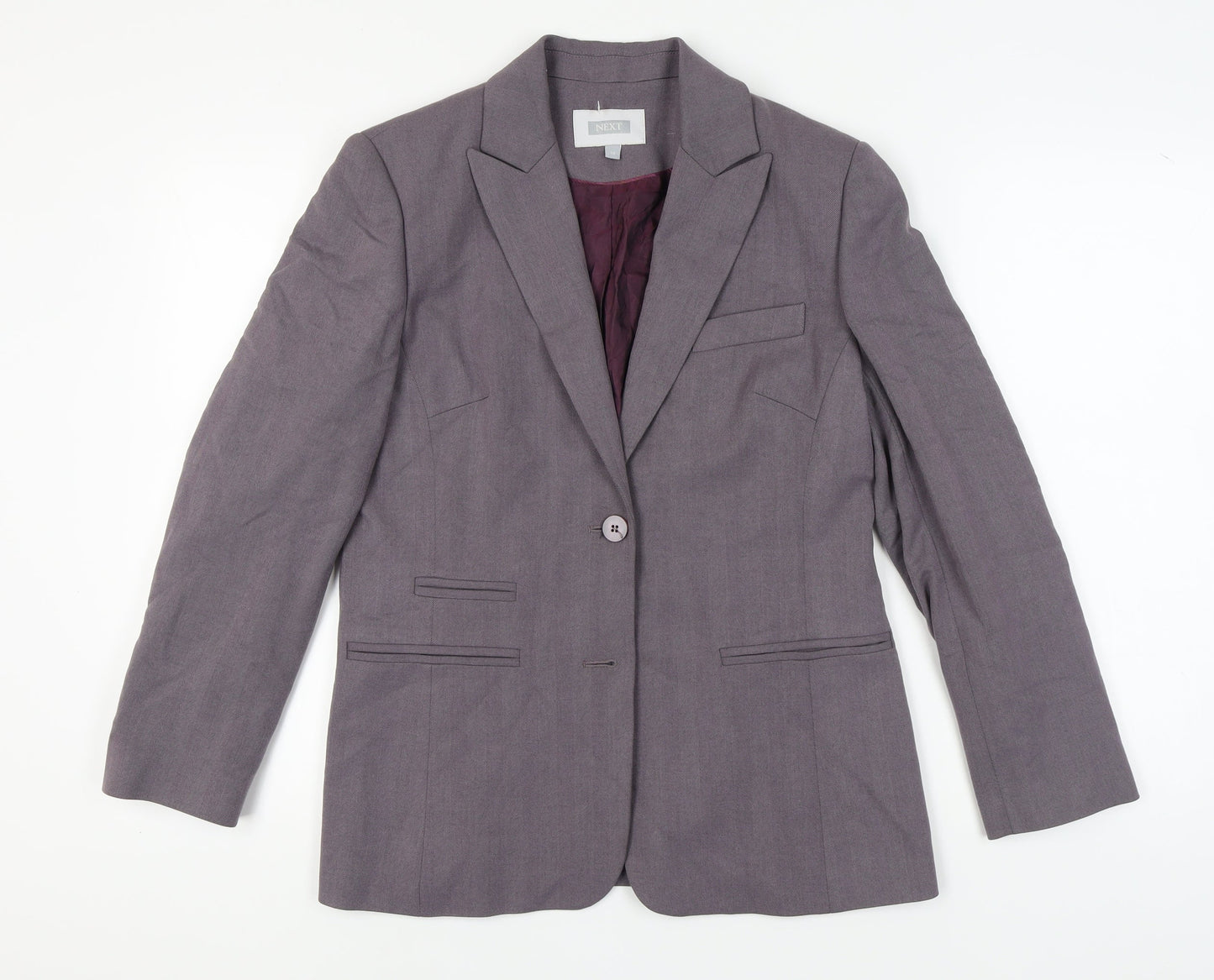 NEXT Women Grey Blazer Size 14 Classic Business