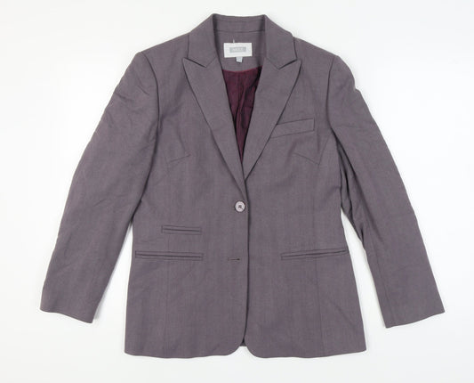 NEXT Women Grey Blazer Size 14 Classic Business