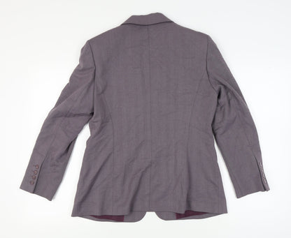 NEXT Women Grey Blazer Size 14 Classic Business