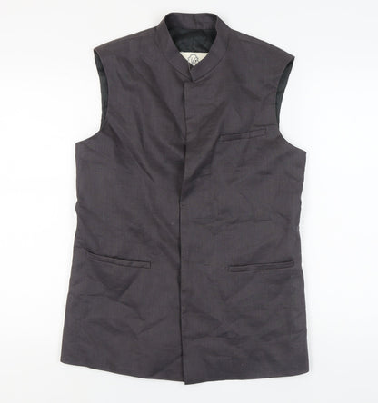 Shikara Sapphire Men's Black Waistcoat Medium