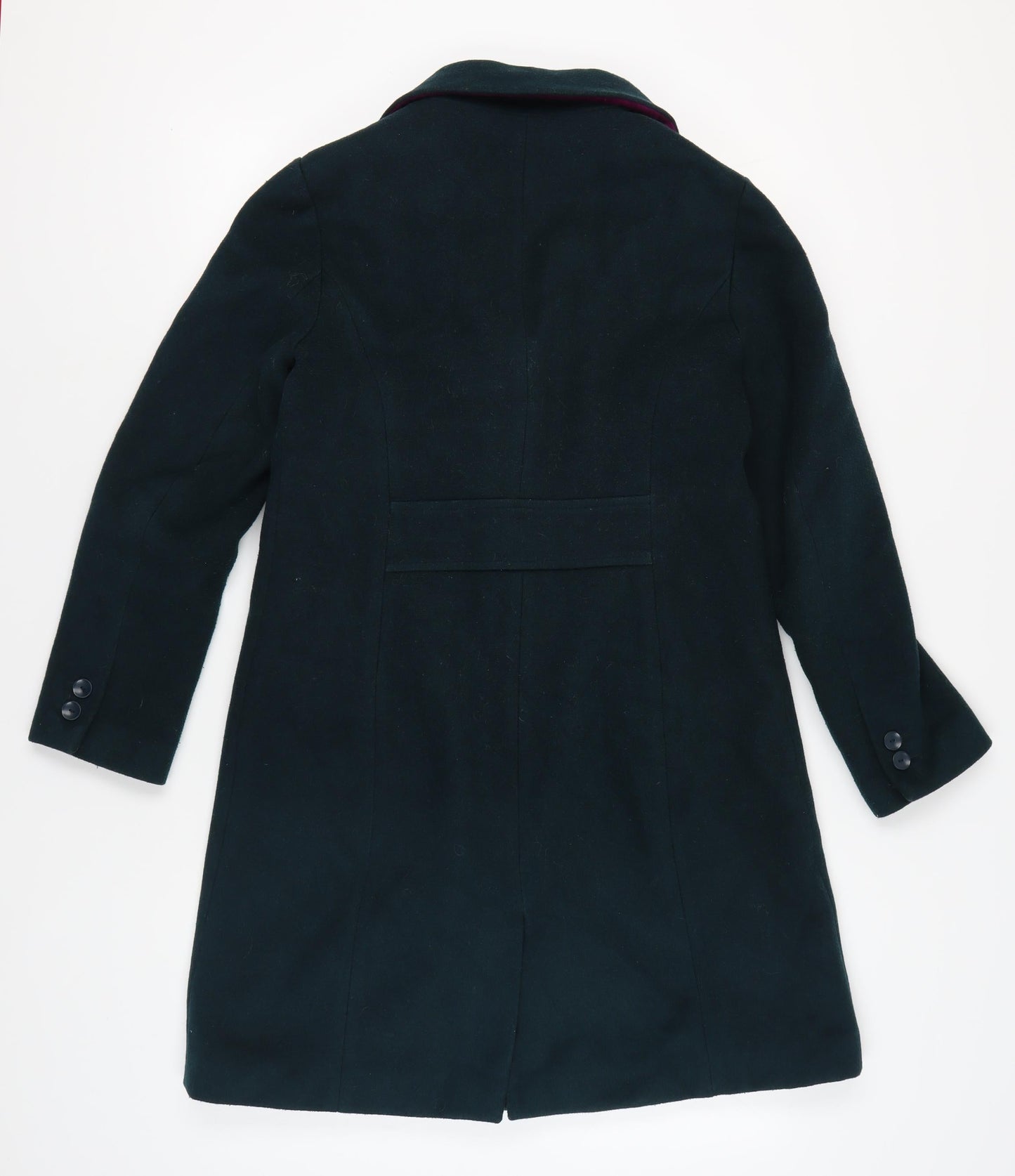 Laura Ashley Women's Green Coat, Size 12, Mid-Length, Buttoned