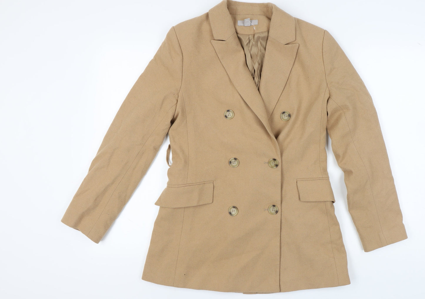 H&M Women's Beige Blazer, UK 8, Button Closure