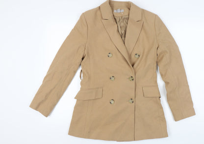 H&M Women's Beige Blazer, UK 8, Button Closure