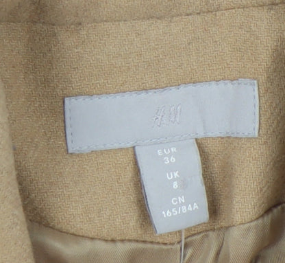H&M Women's Beige Blazer, UK 8, Button Closure
