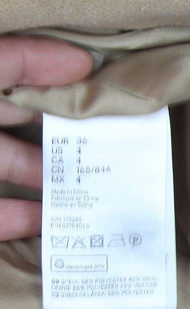 H&M Women's Beige Blazer, UK 8, Button Closure