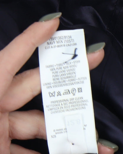Marks and Spencer Women's Navy Check Blazer Size 10