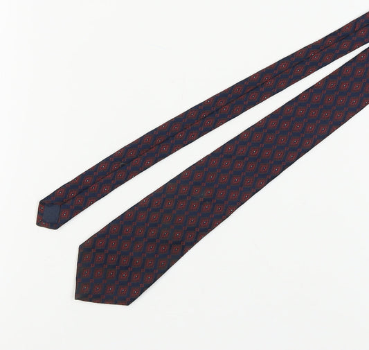 Pierre Cardin Men's Blue Geometric Slim Tie