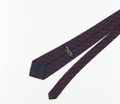 Pierre Cardin Men's Blue Geometric Slim Tie