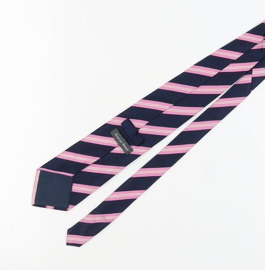 Austin Reed Men's Pink Striped 100% Silk Tie