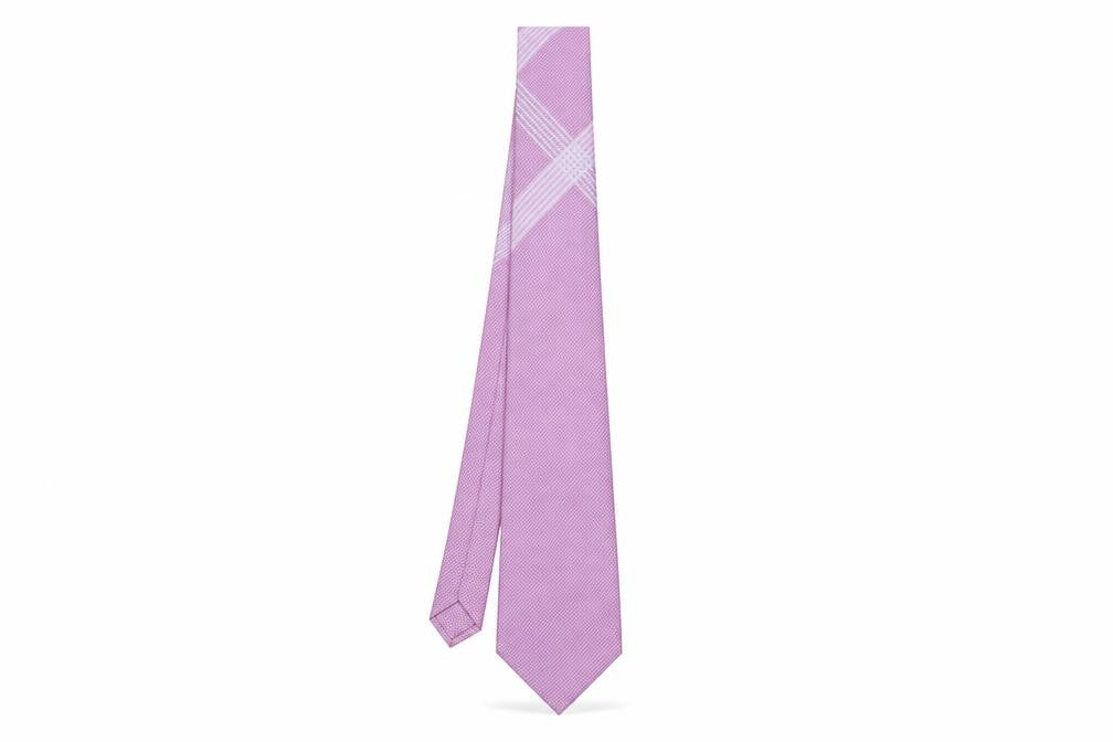 Mens Daniel Hechter Pink Plaids & Checks 100%  Tie