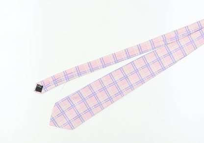 Van Heusen Pink Plaid Men's Silk Tie, One Size