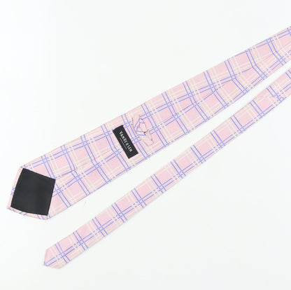 Van Heusen Pink Plaid Men's Silk Tie, One Size