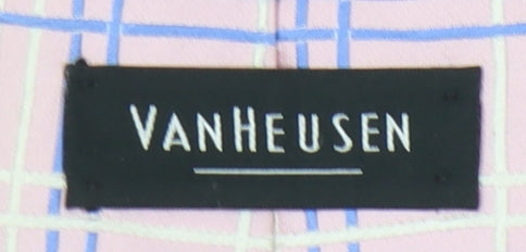 Van Heusen Pink Plaid Men's Silk Tie, One Size