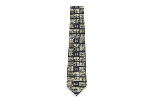 Paulo Men's Blue Geometric Silk Tie