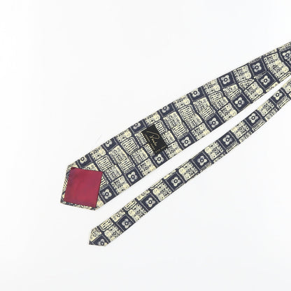 Paulo Men's Blue Geometric Silk Tie