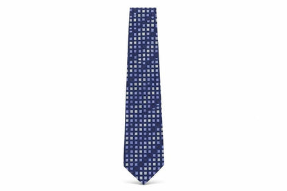 Jeff Banks Men's Blue Geometric Silk Tie