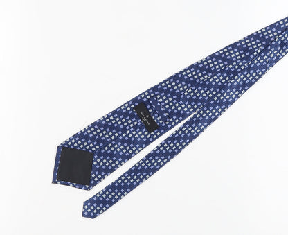 Jeff Banks Men's Blue Geometric Silk Tie