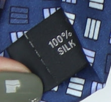 Jeff Banks Men's Blue Geometric Silk Tie