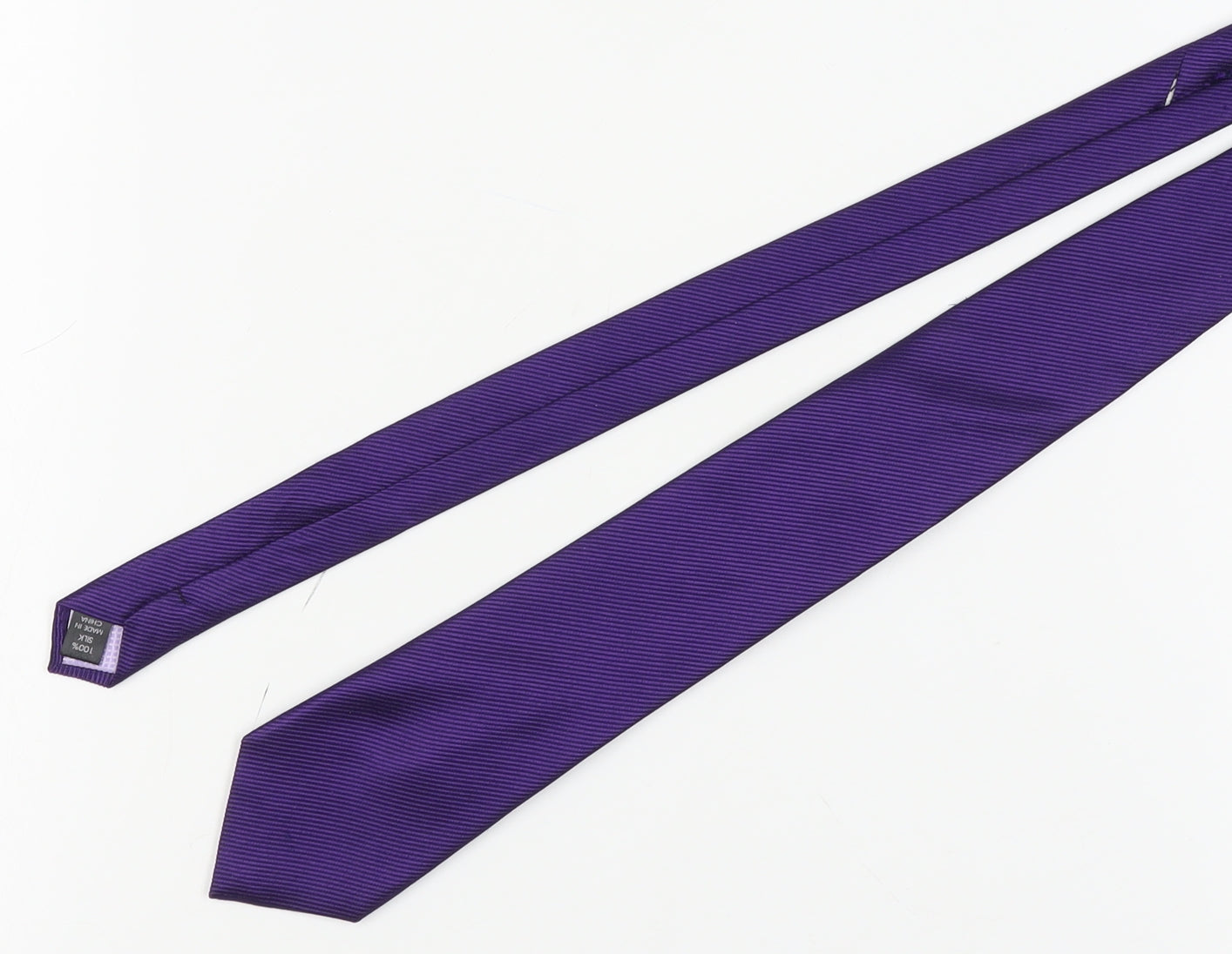 Jeff Banks Men's Purple Silk Slim Tie