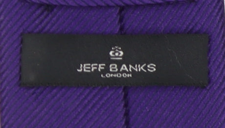 Jeff Banks Men's Purple Silk Slim Tie