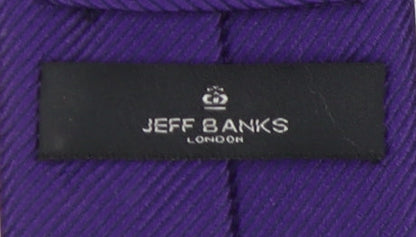 Jeff Banks Men's Purple Silk Slim Tie