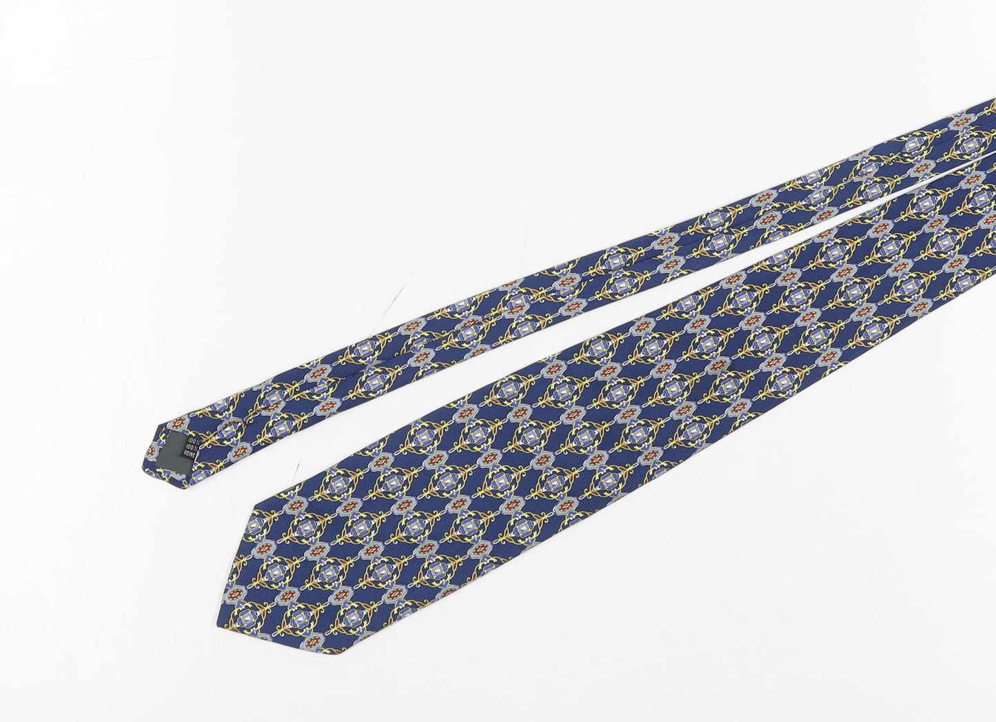 Cerutti Men's Blue Geometric Silk Tie