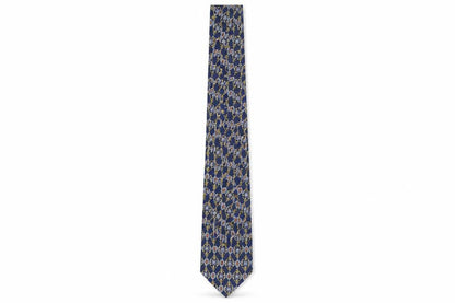 Cerutti Men's Blue Geometric Silk Tie