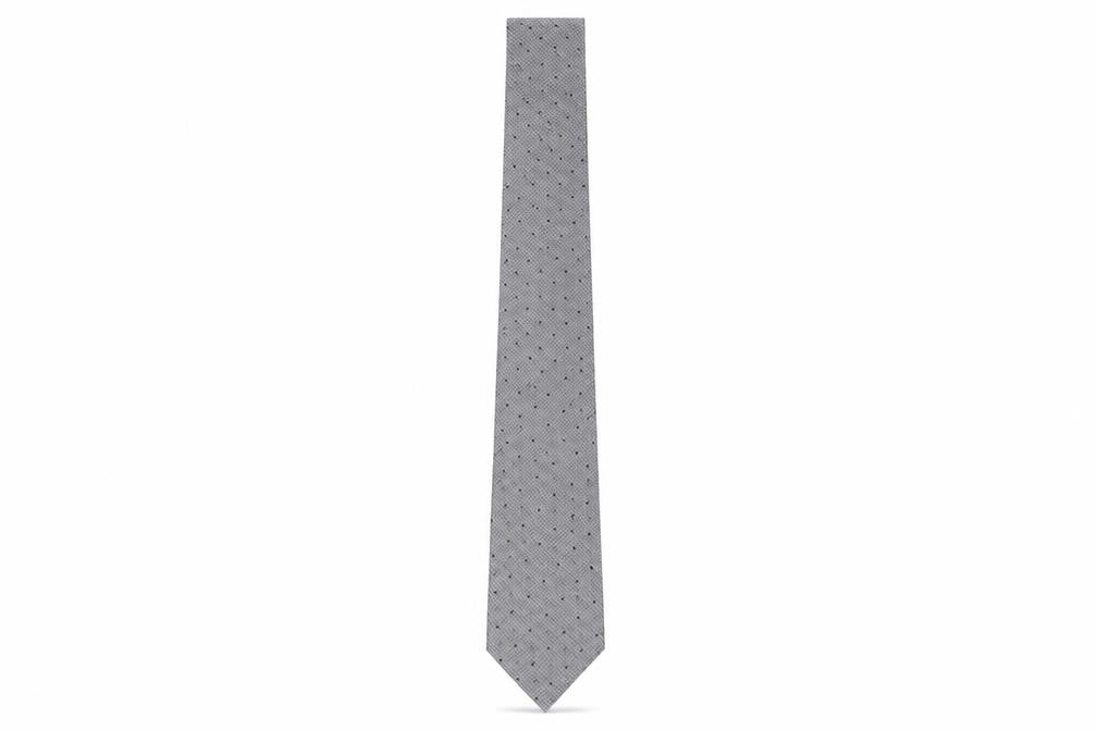 Mens Skopes Grey Polka Dot 100% Polyester  Tie
