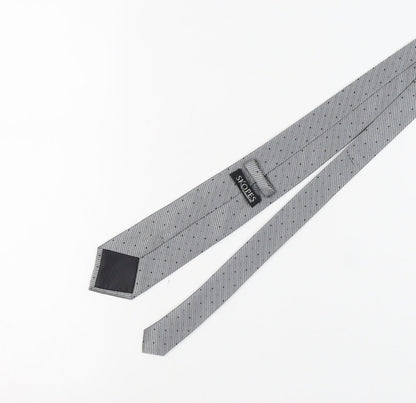 Skopes Men's Grey Polka Dot Tie - 100% Polyester