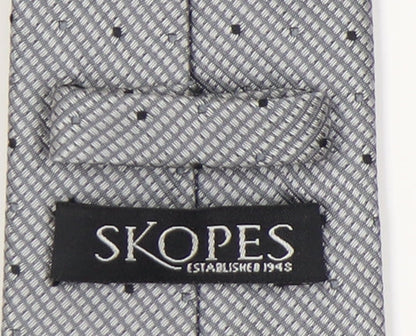 Skopes Men's Grey Polka Dot Tie - 100% Polyester
