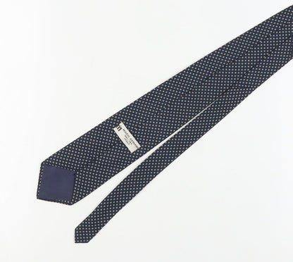 Mario Armani Men's Blue Silk Geometric Tie
