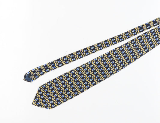 Mens Cezan Multicoloured Geometric 100% Silk  Tie