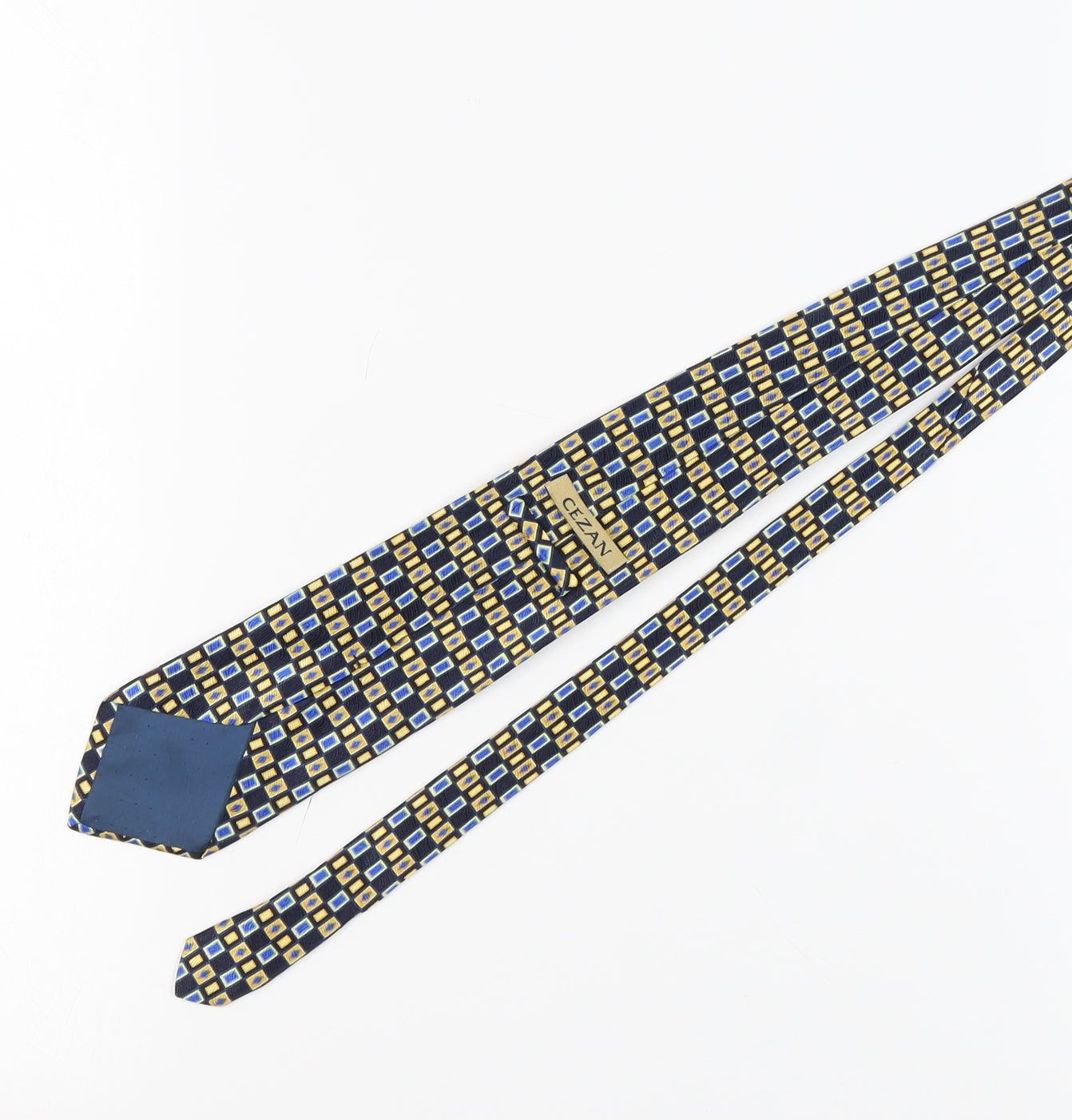 Mens Cezan Multicoloured Geometric 100% Silk  Tie