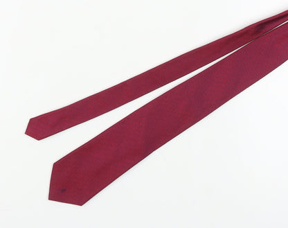 T.M. Lewin Men's Red Silk Geometric Slim Tie