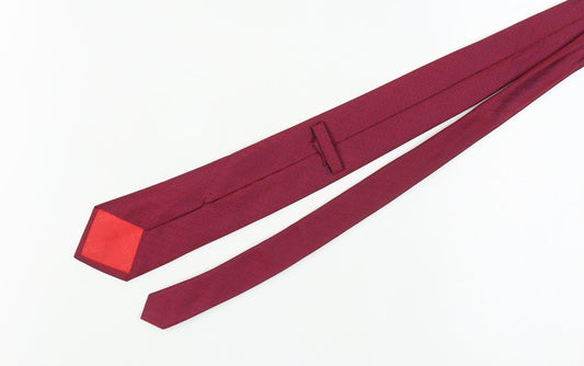 T.M. Lewin Men's Red Silk Geometric Slim Tie