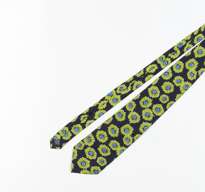 Marks and Spencer Men's Black Floral Silk Tie
