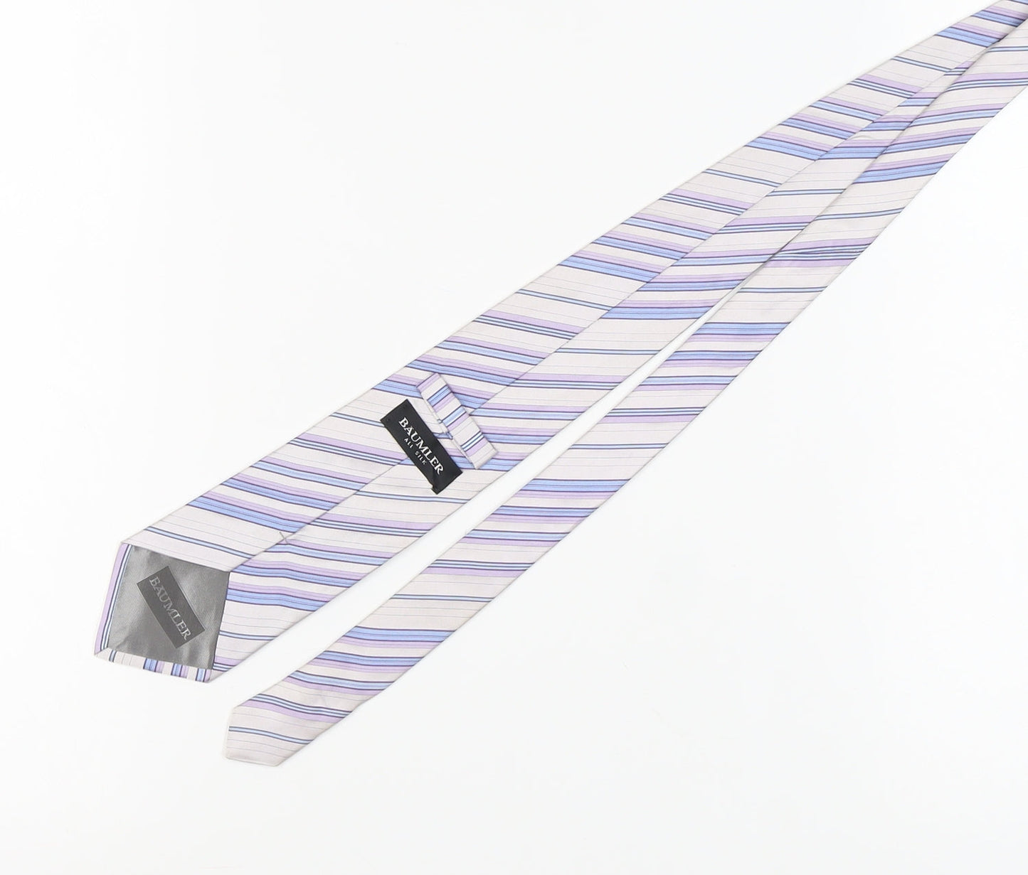 Mens Bäumler Multicoloured Striped 100% Silk  Tie