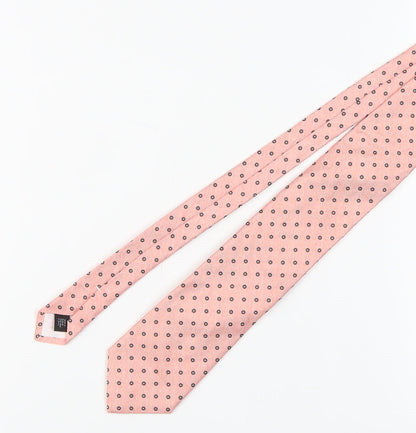 Jules B Men's Pink Silk Polka Dot Tie