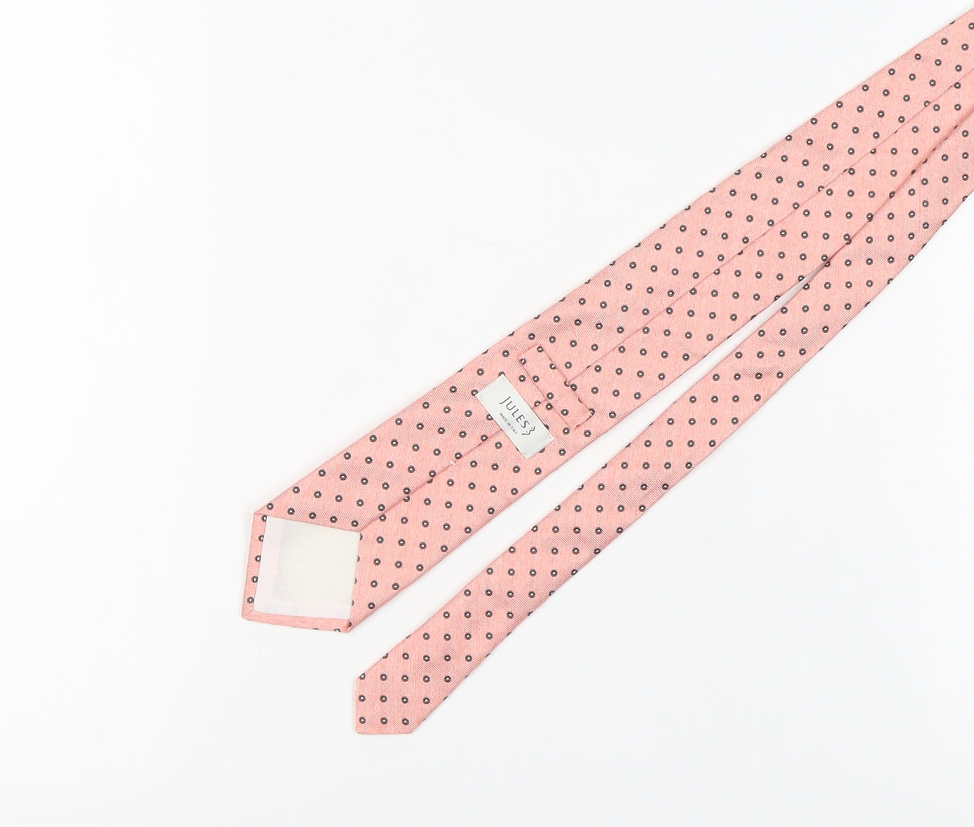 Jules B Men's Pink Silk Polka Dot Tie