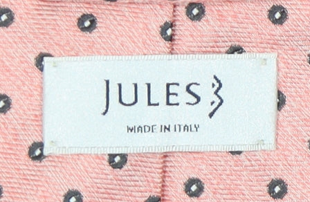 Jules B Men's Pink Silk Polka Dot Tie