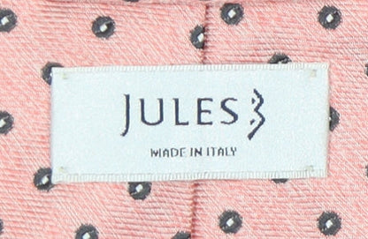 Jules B Men's Pink Silk Polka Dot Tie